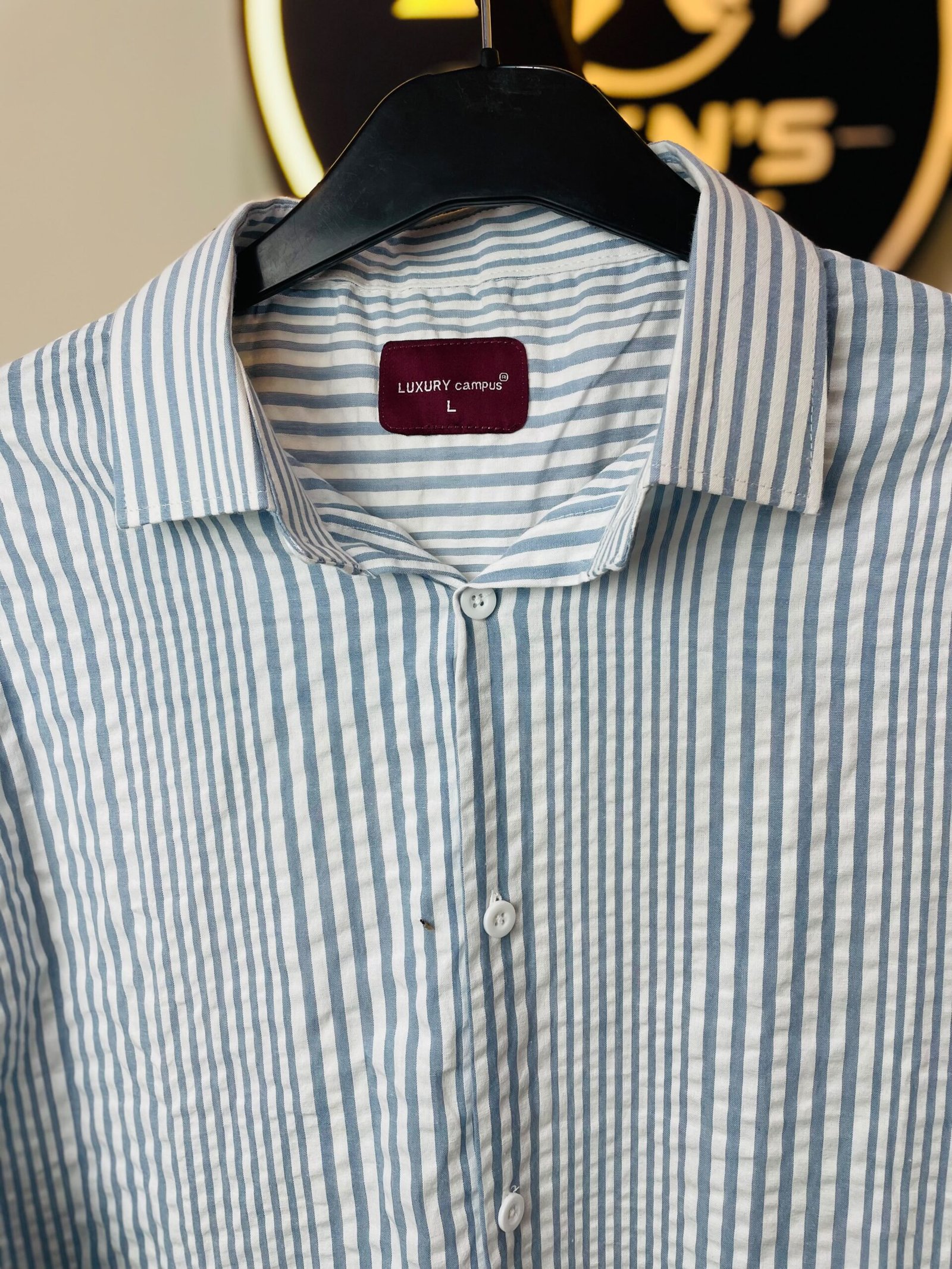 Sky Blue Striped Shirt - Image 2