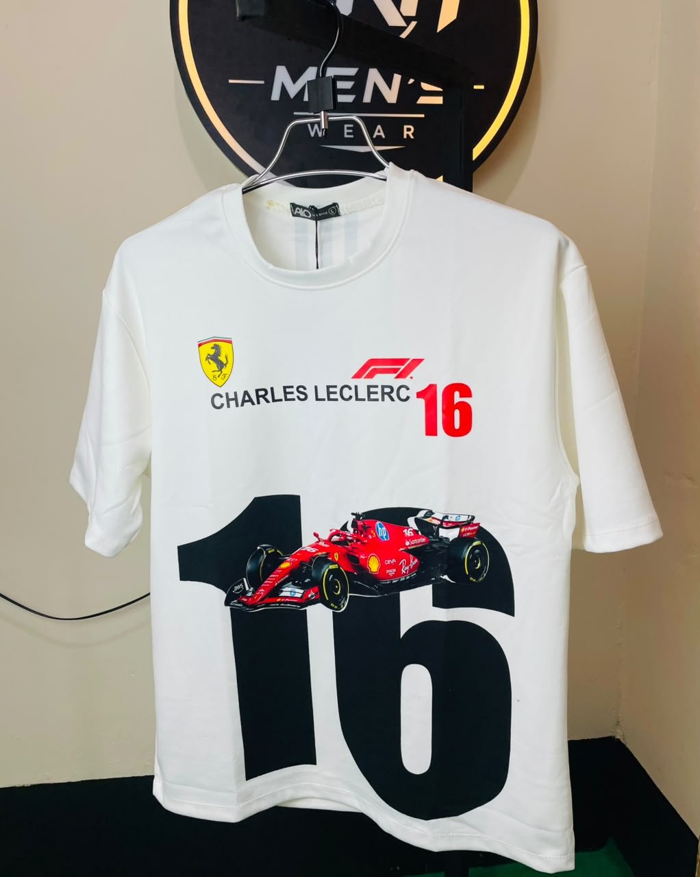 Ferrari Charles Leclerc 16 Formula 1 Oversized T-Shirt