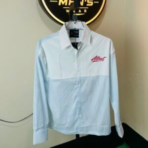 Attract Contrast Blue & White Shirt